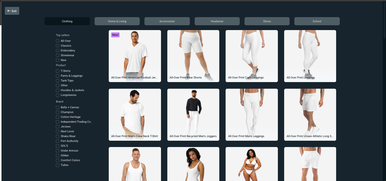 streamlabs merch store product catalougue